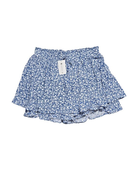 EGOCKAL Pants - NWT | EGOCKAL Blue Floral Ruffle Smocked Waist Flowy Summer Shorts | XL